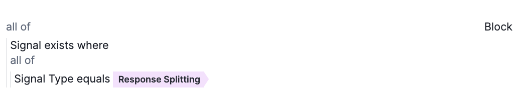 Blocking response splitting requests